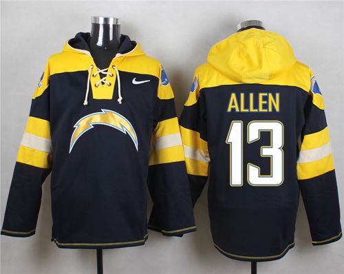 Nike Chargers #13 Keenan Allen Navy Blue Player Pullover NFL Hoodie - Click Image to Close